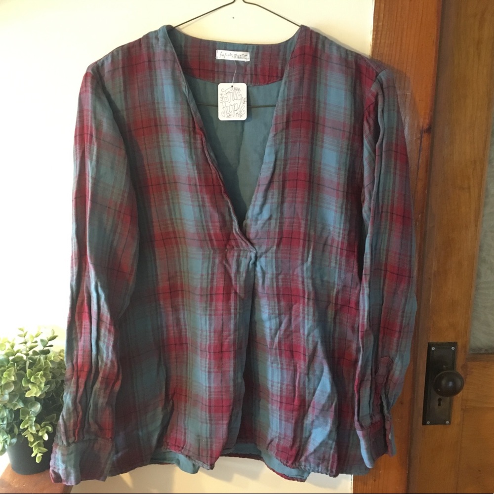 CP Shades x Free People Emily Cotton Plaid Tunic